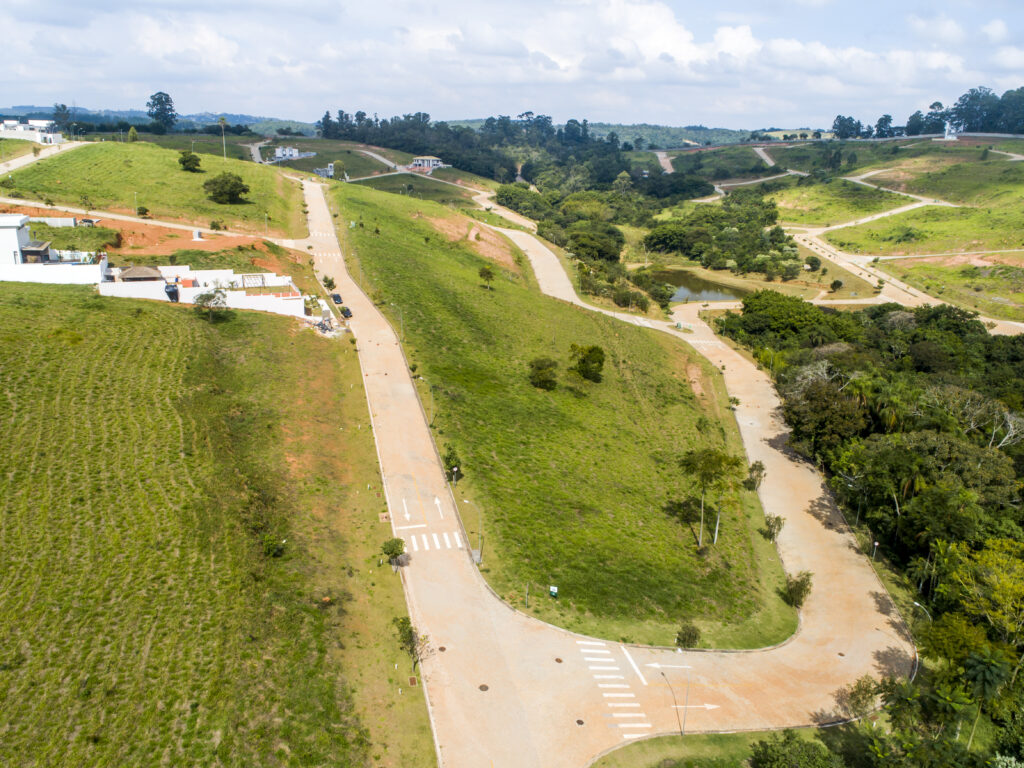 Vista aérea do loteamento fechado Arts Itatiba, em Itatiba (SP).
